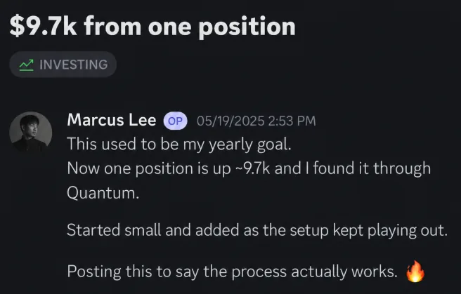 Marcus Lee client result